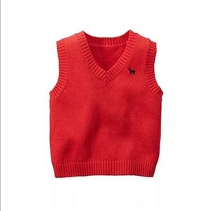 Carter's baby boy red sweater vest size 6 months